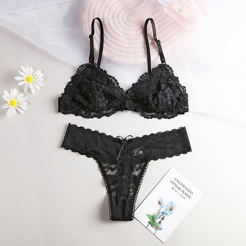 SHEER WIRELESS LACE SET
