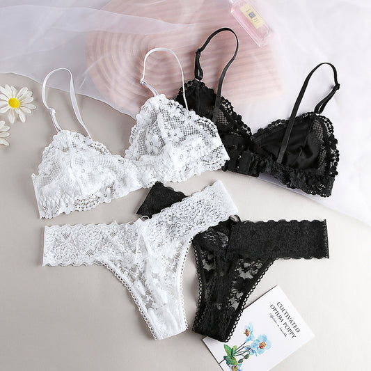 SHEER WIRELESS LACE SET