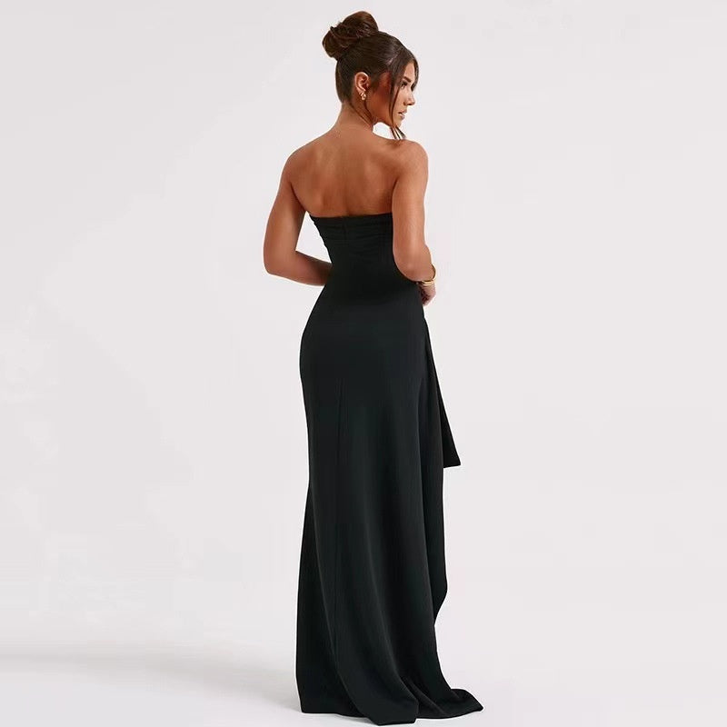 SEXY BACKLESS HIGH SLIT DRESS KLEID